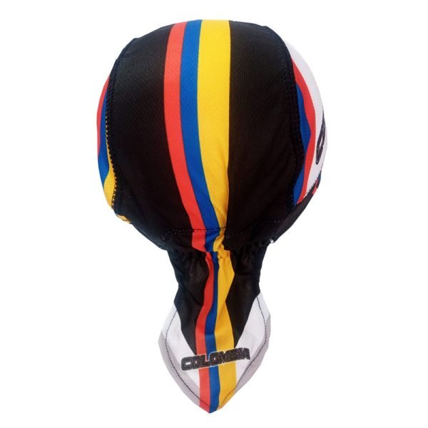 Pañoleta de Ciclismo Estampada Resortada Colombia23 Blanca-Negra - Imagen 3