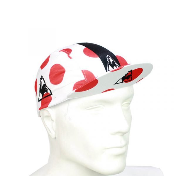 Caps de Ciclismo Puntos Rojos Blanca