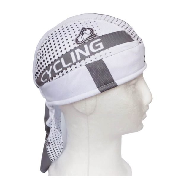 Pañoleta de Ciclismo Estampada Resortada Cycling2 Blanca