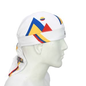 Pañoleta de Ciclismo Estampada Resortada CDC Blanca