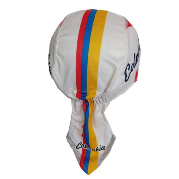 Pañoleta de Ciclismo Estampada Resortada Colombia Retro Biege - Imagen 3